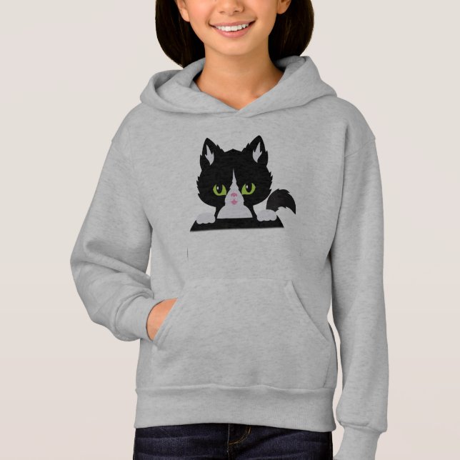 Cute Cat, Adorable Cat Mom Cat Lovers Hoodie (Front)