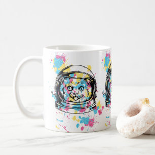 Cute Cat Alien Kitten Outerspace Galaxy Space Cat Coffee Mug