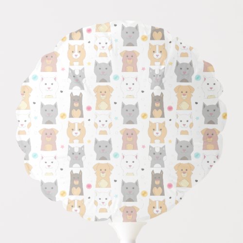 Cute Cat and Dog Pattern Balloon