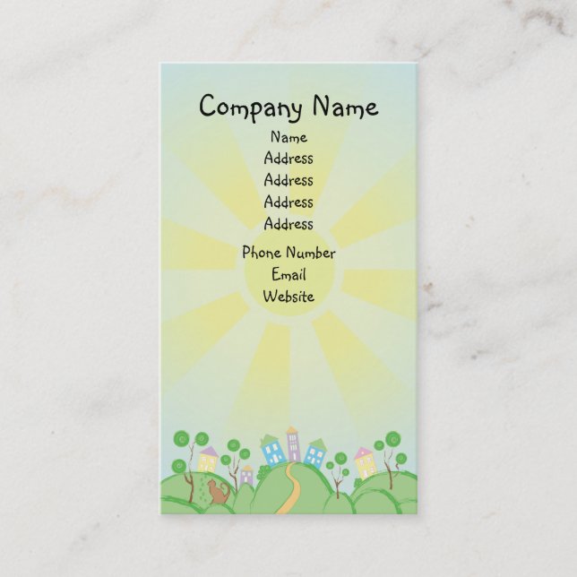 Cute Cat and House Moving Home Business Card (Front)