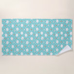 Cute Cat and Ice Cream Pattern Towel