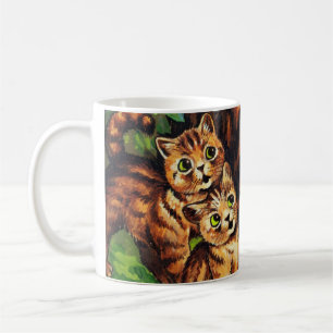 Cute cat and kittens drawing by Louis Wain Coffee Mug