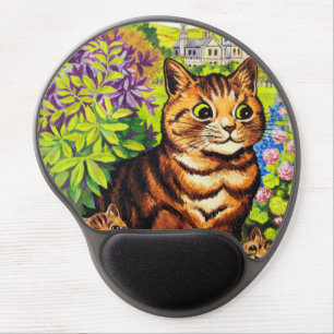 Cute cat and kittens drawing by Louis Wain Gel Mouse Pad