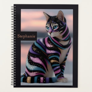 Cute Cat and Personalized Name Design Planner