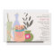 Cute Cat and Potted Flowers Baby Shower Invitation