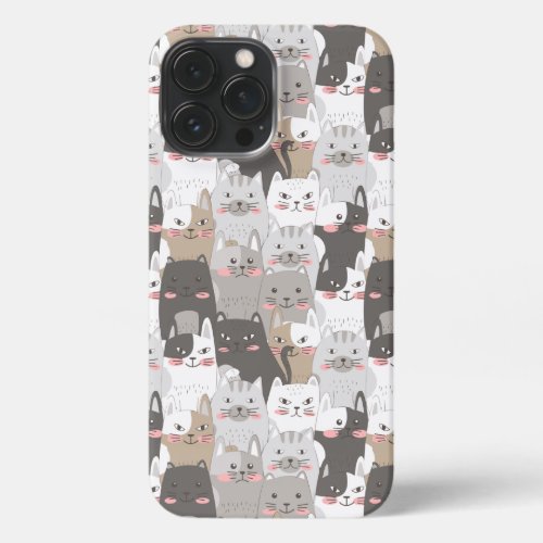 Cute Cat Animal Cartoon Love Cats iPhone 13 Pro Max Case