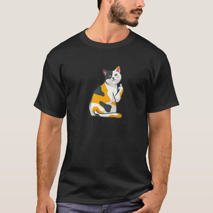 shirt cat flipping off