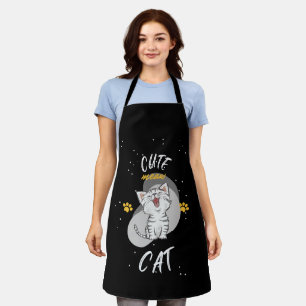cute cat  apron