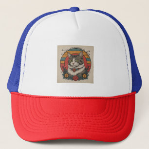 cute cat art design cats lovers design buy now trucker hat