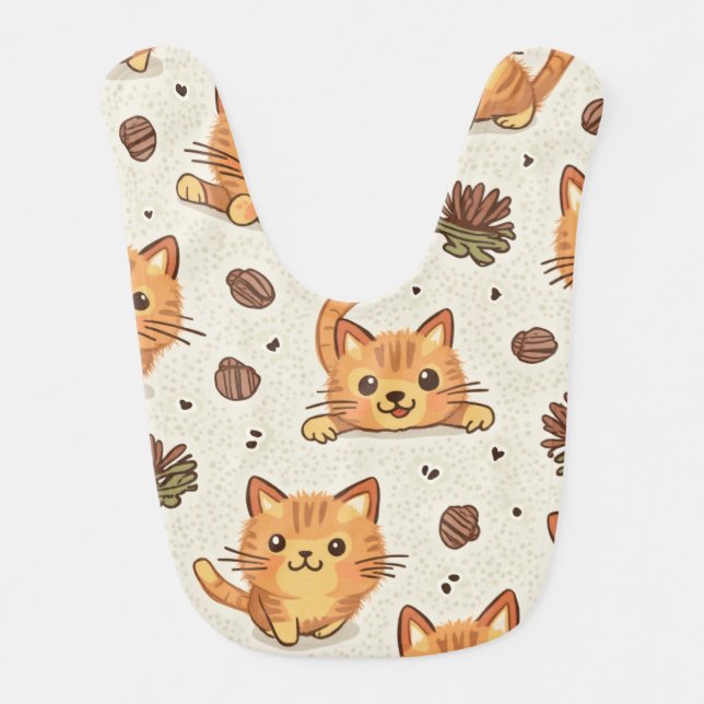 Cute Cat Baby Bib (Front)