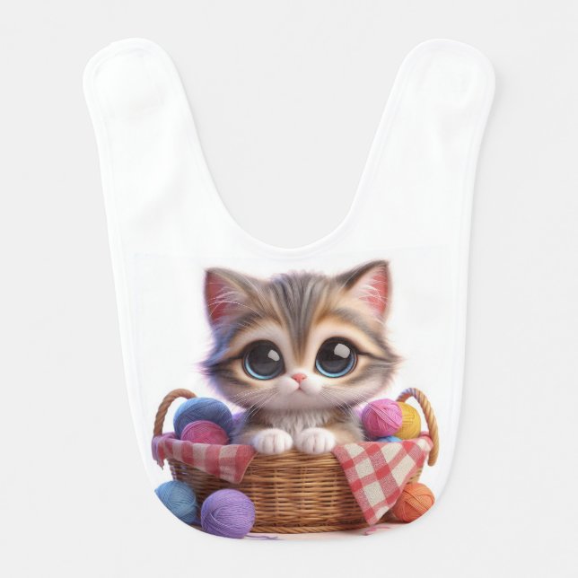 Cute Cat Baby Bib (Front)