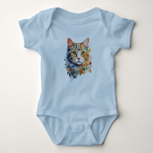  cute cat baby bodysuit