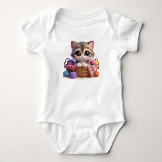 cute cat baby bodysuit (Front)