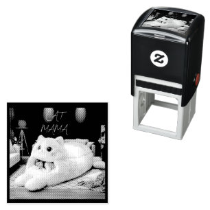 Cute cat bed – Personalized Self-inking Stamp