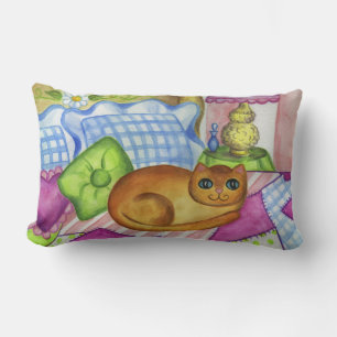 Cute Cat Bedroom Throw Pillow Gift