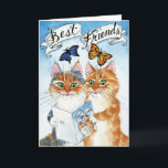 Cute cat best friend birthday or any occasion card<br><div class="desc">You can customize the message if you'd like.  This image is available on postage stamps and other products in my Zazzle store.</div>