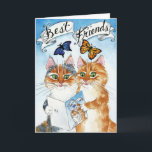 Cute cat best friend birthday or any occasion card<br><div class="desc">You can customize the message if you'd like.  This image is available on postage stamps and other products in my Zazzle store.</div>