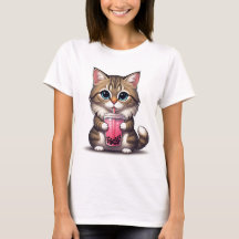 Cute Cat Boba T-shirt