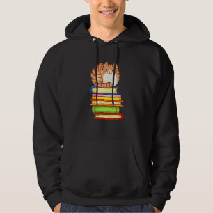 Cute Cat Books Graphic Women S Book Eacher Hoodie