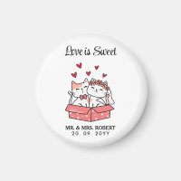 Cute Cat Bride And Groom Wedding
