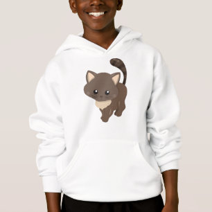 Cute Cat, Brown Cat, Little Cat, Kitty, Kitten Hoodie