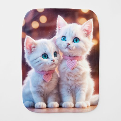 Cute cat burp cloth by Famille Royale 