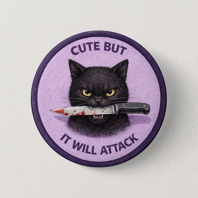 Cute Cat Button (Front)