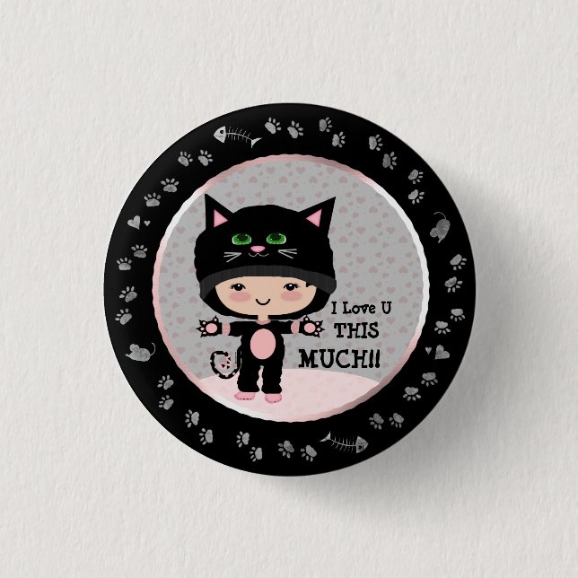 Cute Cat Button (Front)
