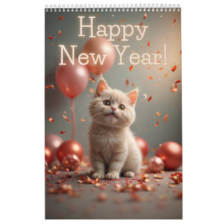 Cute cat calendar for 2025
