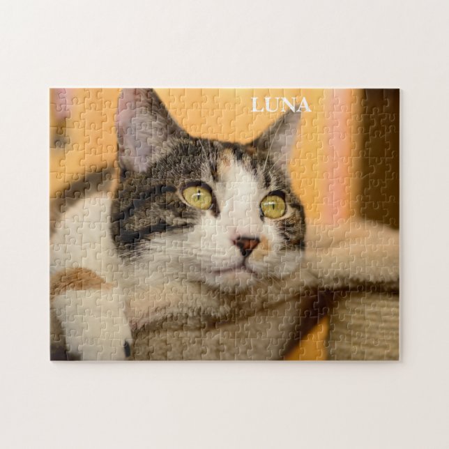 Cute Cat Calico  Jigsaw Puzzle (Horizontal)