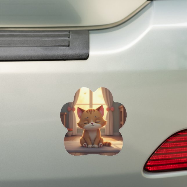 Cute cat car magnet (In Situ)