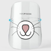 Cute Cat Cartoon Face Mouth Personalize Face Shield (Front)