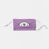 Cute Cat Cartoon Face Mouth | Purple Kids' Cloth Face Mask (Front, Folded)