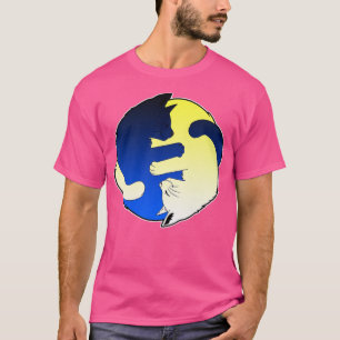 Cute Cat Cats Ying Yang, Yin Yang  T-Shirt