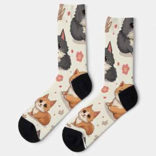 Cute cat character socks. socks