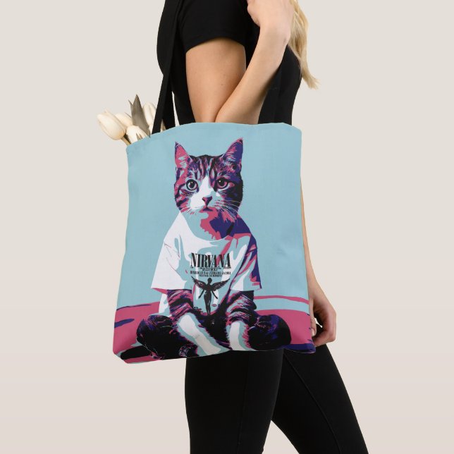 Cute Cat Chillin' Tote Bag (Close Up)