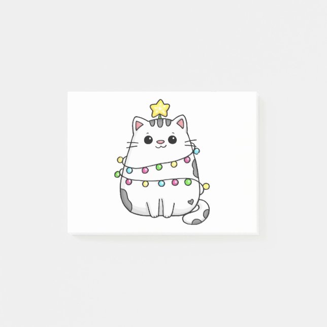 Cute Cat Christmas design  Post-it Notes (Front)