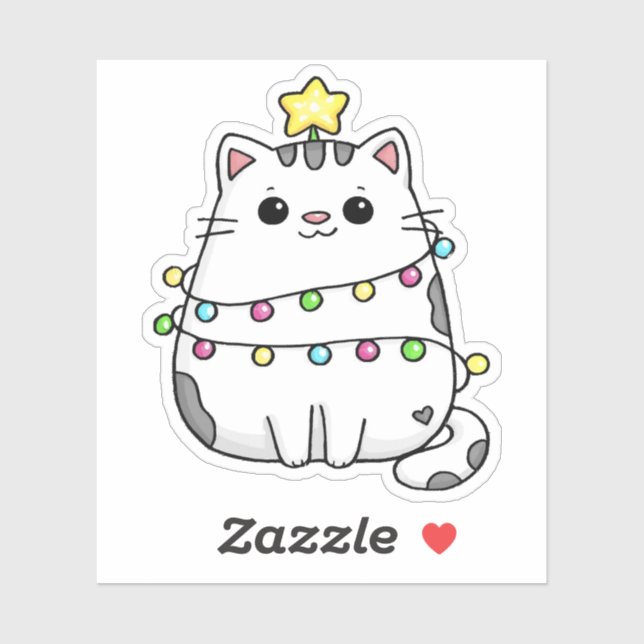 Cute Cat Christmas design  Sticker (Sheet)