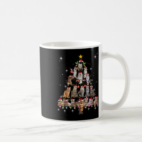 Cute Cat Christmas Dog Tree Funny Cat Tees Christm Coffee Mug