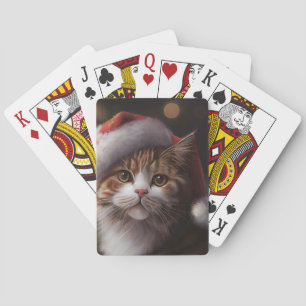 CUTE CAT CHRISTMAS PLAYING CARDS