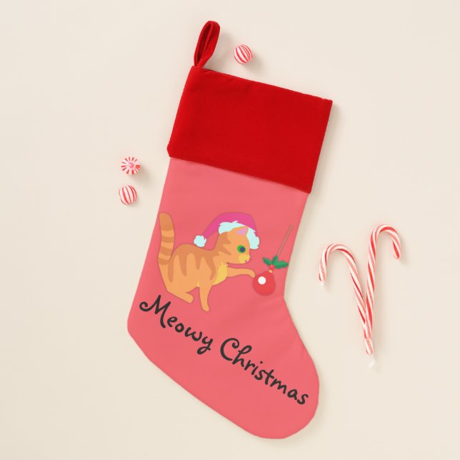 Cute Cat Christmas Stocking (Front)