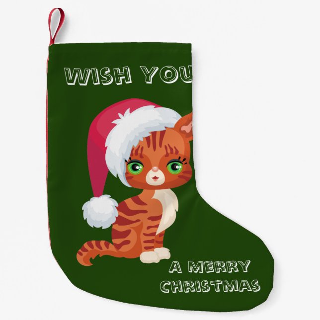 Cute Cat Christmas Stocking (Front)