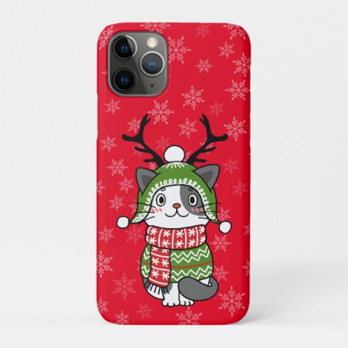 Cute Cat Christmas Stocking stuffers Galore iPhone 11 Pro Case