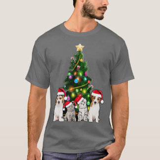 Cute Cat Christmas Tree Cat Lover Xmas Pets Women  T-Shirt