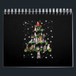 Cute Cat Christmas Tree Covered By Flashlight Calendar<br><div class="desc">Cute Cat Christmas Tree Covered By Flashlight</div>