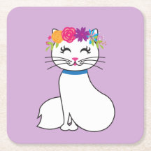 cute cat coaster