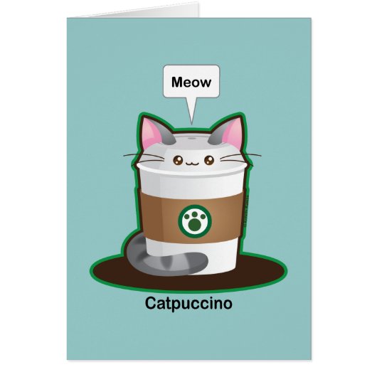 Cute Cat Coffee Cards (Front)