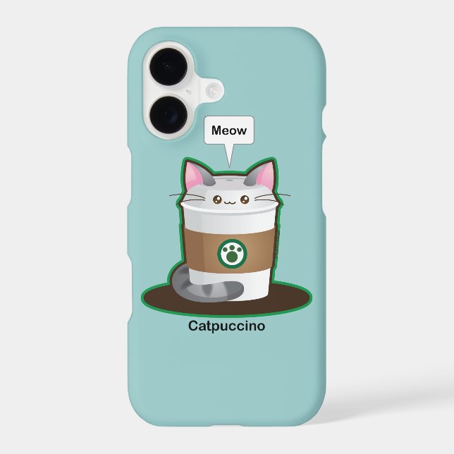 Cute Cat Coffee Iphone Case (Back)