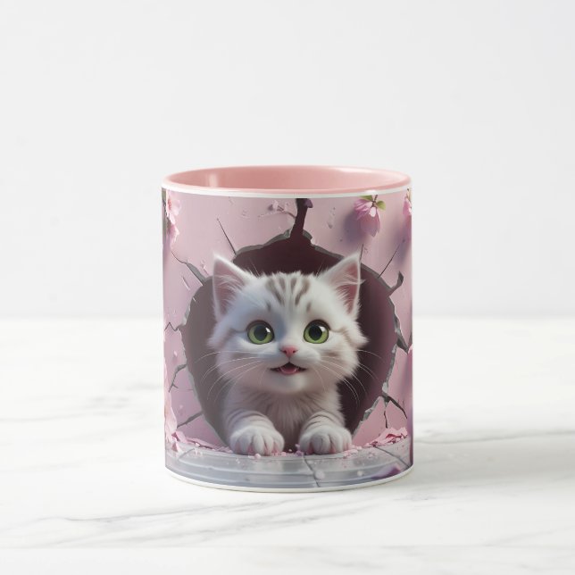 Cute Cat Coffee Mug – Perfect Gift for Cat Lovers (Center)