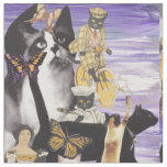 Cute Cat Collage 4 Fabric